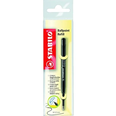 Abbildung von Kugelschreiber Großraummine STABILO Ballpoint Refill 10er Pack schwarz