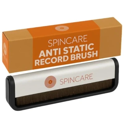 Abbildung von Vinyl Schallplatten Reinigung Bürste von SPINCARE Professionelle Plattenbürste Antistatischer LP Vinylplattenreiniger Entfernt Schmutz aus Rillen