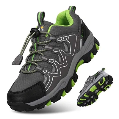 Abbildung von UOVO Turnschuhe Jungen Wanderschuhe Sneakers Kinder Trekking Schuhe Outdoor Sportschuhe Laufschuhe Grau 30