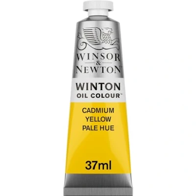 Abbildung von Winsor &amp; Newton 1414119 Winton, feine hochwertige Ölfarbe 37ml Tube mit gleichmäßiger Konsistenz, Lichtbeständig, hohe Deckkraft, Reich an Farbpigmenten Kadmium Gelb hell Farbton