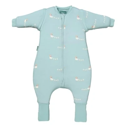 Abbildung von molis&amp;co. Baby Schlafsack mit Füßen, abnehmbare Ärmel und Socken. 2.5 TOG. Ideal für die Übergangszeit den Winter. 100% Baumwolle (Oeko TEX 100). (Duck Family, 80 cm (2 Jahre))