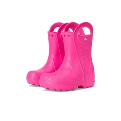 Abbildung von Crocs Unisex Kinder Handle It Rain Boot T Stiefel, Pink Crush, 19/20 EU