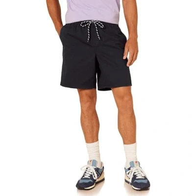 Abbildung von Amazon Essentials Herren Walkshorts Schrittlänge 20 cm lockere Passform mit Kordelzug (in Übergröße erhältlich), Schwarz, S