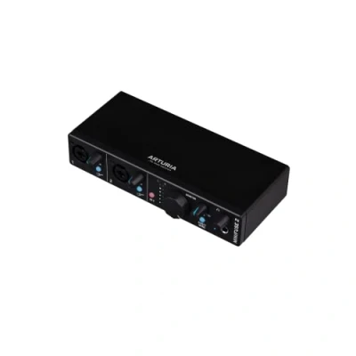 Abbildung von Arturia MiniFuse 2 Kompaktes USB Audio Interface mit Kreativer Software für Hochwertige Aufnahmen, Produktion, Podcasting, Gitarre Schwarz