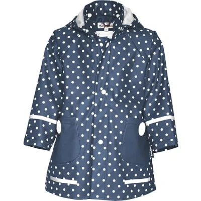 Abbildung von Playshoes Punkte Regenjacke / wasserabweisende Jacke für Kinder, Größe: 80, Marine