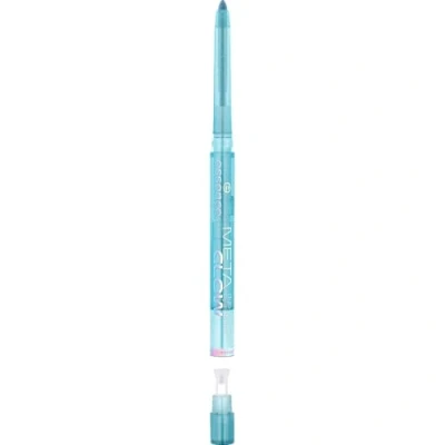 Abbildung von essence META GLOW duo chrome eye pencil, Nr. 04, Blau, langanhaltend, hochpigmentiert, Wischfest, farbintensiv, holographisch, vegan, wasserfest, Nanopartikel frei, ohne Parfüm, 1er Pack (0.22g)