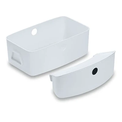 Abbildung von hauck Organizer Set für Hochstühle Alpha+ und Beta+ großer Aufbewahrungskorb (bis 5 kg) kleine Hängebox mit Deckel 3 kg), Viel Stauraum, Leicht Erreichbar, Abwischbar (White)