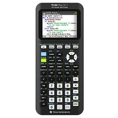 Abbildung von Texas Instruments TI 84 Plus CE T Python Edition Grafischer Taschenrechner (Farbdisplay) Schwarz