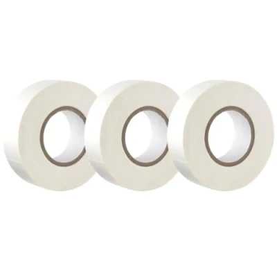 Abbildung von GTSE Isolierband Weiß 19 mm x 20 m strapazierfähiges, selbstklebendes zum Schutz, Bündeln und Reparieren von Kabeln 3 Rollen