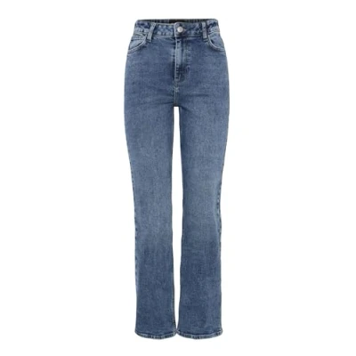 Abbildung von Pieces Jeans Straight Leg, Damen, Größe: 26x30, Medium blue denim