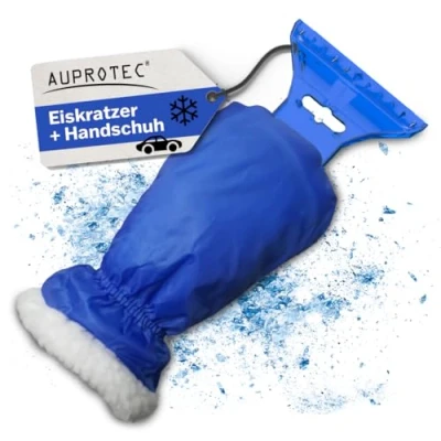 Abbildung von AUPROTEC Eiskratzer mit Handschuh gefüttert/Eiskratzer Auto Handschuh/Schneekratzer Auto/Scheibenkratzer Winter/Eisschaber Auto/Eiskratzer Blau