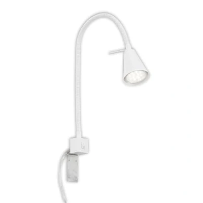 Abbildung von Briloner Leuchten LED Bettleuchte, Bettlampe Flexarm, inkl. An /Ausschalter, 4 Watt. 400 Lumen, 3.000 Kelvin, Weiß, W