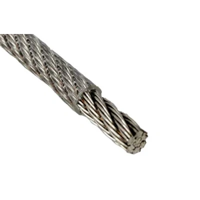 Abbildung von Drahtseil 3 / 4mm 10 Meter Geländerseil 3/4mm Edelstahl 7X7 ummantelt PVC klar EN 1.4401 mittelweich A4 NIRO, Nirosta