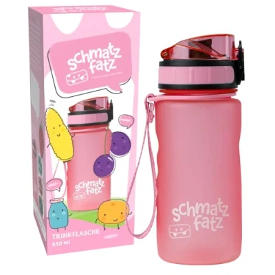 Abbildung von schmatzfatz Klarstein Sportflasche, Sport Wasserflasche, hält kaltes Wasser, Trinkflasche für Erwachsene, Männer, Frauen und Kinder, BPA frei, auslaufsicher, 350 ml, Rosa