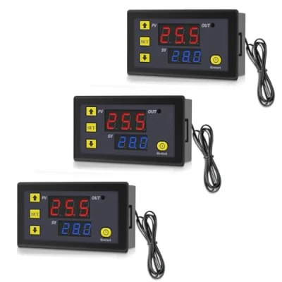 Abbildung von GERUI 3 Stück W3230 20A DC 12V Digital Temperaturregler，Digitaler Thermostat Temperaturschalter 50 120℃ mit NTC 10K Sensorsonde.