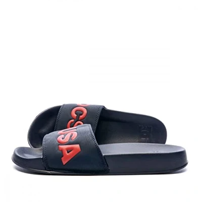Abbildung von DC Shoes Badesandale, Herren, Größe: 43, Navy/red Lederimitat/textil