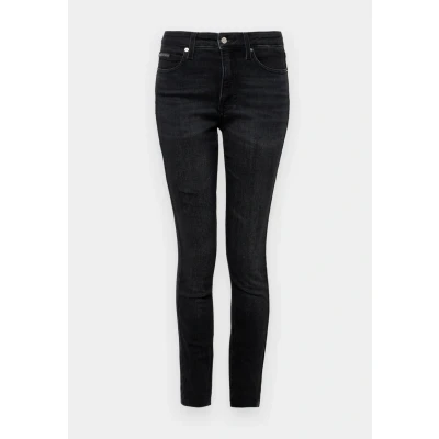 Abbildung von Calvin Klein Jeans HIGH Super Skinny Ankle Fit, Damen, Größe: 24, Denim black