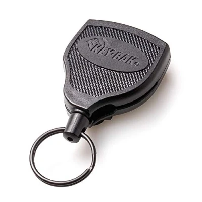 Abbildung von KEY BAK Schlüsselrolle stabil Kevlarseil bis zu 15 Schlüssel mit clip, schwarz, KB Super 48, 3.2x12.1x18