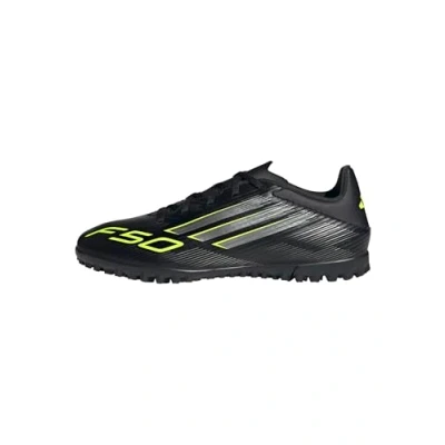 Abbildung von adidas Unisex F50 Club Turf Football Boots Fußballschuhe, core Black/Iron met./Lucid Lemon, 42 EU