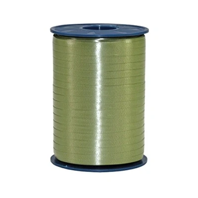 Abbildung von C.E. PATTBERG Geschenkband Olive, 250 Meter Ringelband 10 mm zum Basteln, Dekorieren &amp; Verpacken von Geschenken zu jedem Anlass