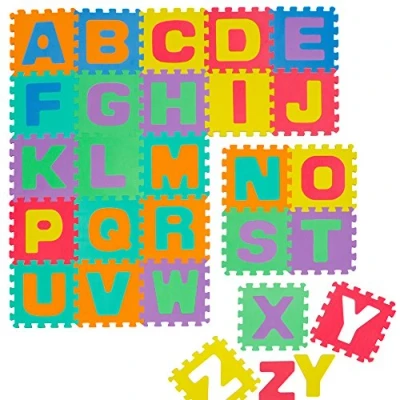 Abbildung von LittleTom 26 Teile Spielmatte Baby ab Null 30x30 Schaumstoff Puzzlematte Kinder Isomatte Spielteppich Outdoor Puzzle Teppich Matte Krabbelmatte Abwaschbar Bodenschutzmatte Kinderzimmer