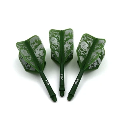 Abbildung von CUESOUL ROST Personalisierte integrierte Dartpfeile Schäfte und Darts Flights Medium, 3er Set Schädel Pattern (CSAK 5KL10)
