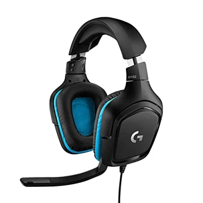 Abbildung von Logitech G432 kabelgebundenes Gaming Headset, 7.1 Surround Sound, DTS Headphone:X 2.0, Bügelmikrofon mit Flip Stummschaltung, Ohrpolster Kunstleder, PC/Mac/Xbox One/PS4/Nintendo Switch Schwarz