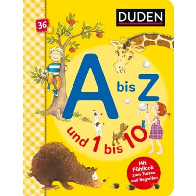 Abbildung von Duden 36+: A bis Z und 1 10: Mit Fühllack zum Tasten Begreifen Buchstaben Zahlen lernen für Kinder ab 3 Jahren