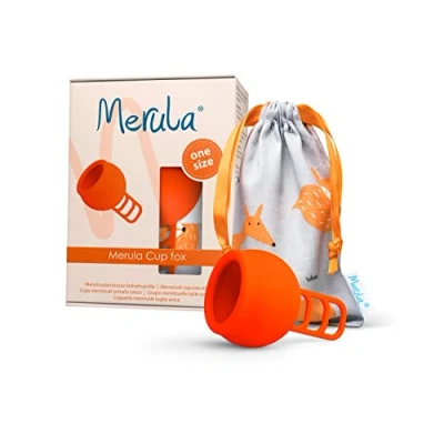 Abbildung von Merula Cup fox (orange) One size Menstruationstasse aus medizinischem Silikon