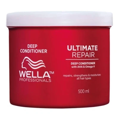Abbildung von Wella Professionals Ultimate Repair tiefenwirksamer Conditioner reparierende Haarspülung mit AHA und Omega 9 feuchtigkeitsspendende Spülung für strapaziertes Haar 500 ml