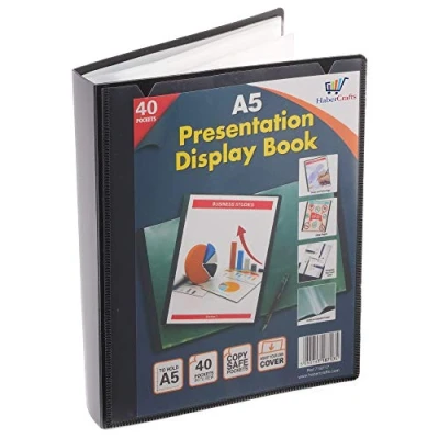 Abbildung von A5 Sichtbuch Urkundenmappe 40 Taschen Displayordner mit Kunststofftaschen Präsentationsmappe Kunststoffhüllen Polly Pocket Ordner Aktenordner (A5 Größe Hüllen 80 Ansichten 1 Sichtbuch)