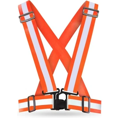 Abbildung von AVANA Reflektorweste Reflektierende Sicherheitsweste Einstellbar Warnweste Leicht Hohe Sichtbarkeit Joggen Fahrrad Laufen Motorrad für Erwachsene &amp; Jugendliche 2er Set (Orange)