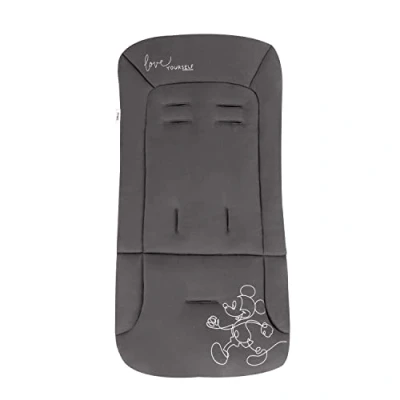 Abbildung von hauck Disney Sitzauflage für Buggys Kinderwagen &amp; Fahrradanhängern aus Atmungsaktiver, Weicher Baumwolle, Einfache Befestigung, Sommer Winter (Pushchair Seat Liner, Mickey Mouse Black)