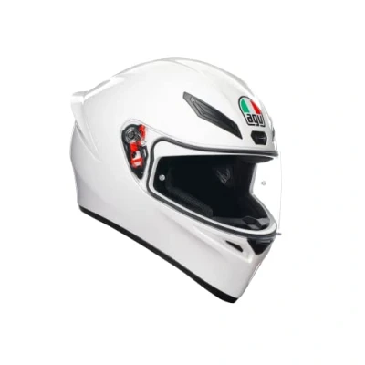 Abbildung von AGV K1 S E2206 Motorrad Helm, Herren ECE Vollvisier Motorradhelm, Racing Style mit Aerodynamischem Spoiler, Kratzfestem Visier, 190 Sichtfeld, Intercom Ready, Weiß