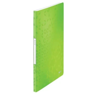 Abbildung von Leitz Sichtbuch in A4 Format, Mit 20 Klarsichthüllen für 40 Blatt, Grün, WOW, 46310054