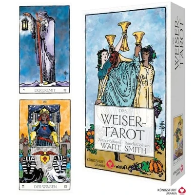 Abbildung von Das Weiser Tarot von A.E. Waite in den ursprünglichen Aquarellfarben (78 Karten illustriert Pamela Colman Smith mit Booklet): 78 und Booklet
