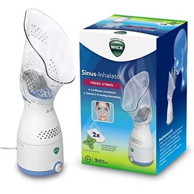 Abbildung von Wick Sinus Inhalator Einstellbare Dampfregulierung Automatische Abschaltung Pads mit ätherischen Ölen inklusive WH200