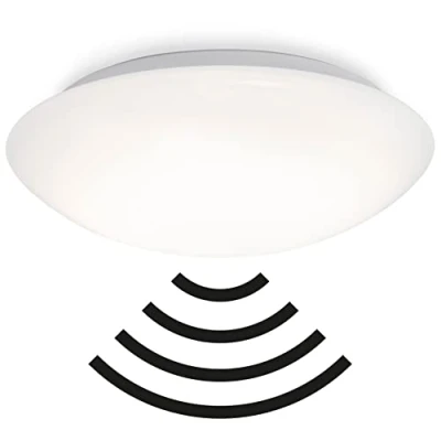 Abbildung von Briloner Leuchten LED Deckenlampe mit Bewegungsmelder, Deckenleuchte Tageslichtsensor (optional einstellbar), 22W, 2200 Lumen, Ø38 cm, Weiß
