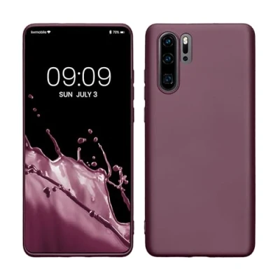 Abbildung von kwmobile Case kompatibel mit Huawei P30 Pro Hülle Schutzhülle aus Silikon metallisch schimmernd Handyhülle Metallic Lavendel