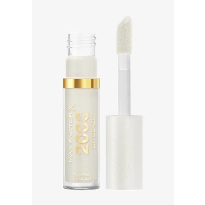 Abbildung von Max Factor 2000 Calorie Lip Glaze, farbiges Hochglanz Lipgloss mit Volumen Effekt, Nährstoffkomplex Hyaluron und Squalan, vegan, Fb. 000 Melting Ice, 4.4ml