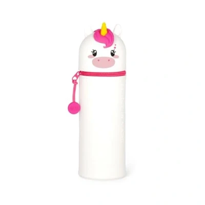 Abbildung von LEGAMI 2 in 1 Weiche Silikontasche Kawaii, Giraffe Schultasche, Tischstifthalter, Reißverschluss, Silikon, Stiftetasche Buntstifte Marker, H 18,5 cm