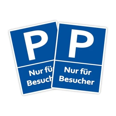 Abbildung von 2 Stück XXL Besucher Parkplatzschild 30 x 40cm Schild aus stabiler PVC Hartschaumplatte 5mm mit UV Schutz von STROBO