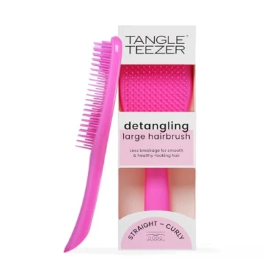 Abbildung von Tangle Teezer Große Ultimate Detangler Haarbürste, Nasses und Trockenes Haar, Entwirrungsbürste für Dickes, Lockiges Langes Zwei Stufen Borsten Reduzieren Haarbruch Knoten, Runway Pink
