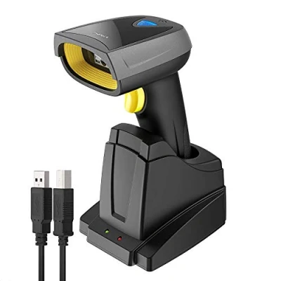 Abbildung von Inateck 2D Barcode Scanner Bluetooth, Wireless QR Code mit Intelligenter Ladestation, Imager 2000 mAh Akku, 1 Ladung 30 Tagen Dauer, Bildschirm Scannen Unterstützt, Bcst 52