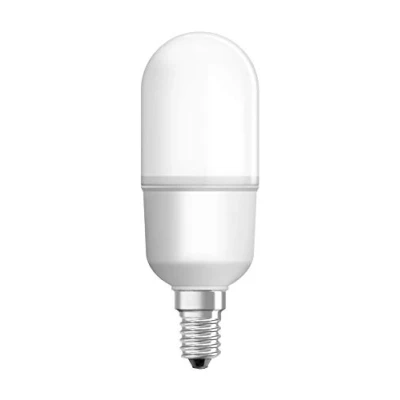Abbildung von OSRAM LED Lampe mit E14 Sockel, Warmweiss (2700K), Stabform, 8W, Ersatz für 60W Glühbirne, matt, STAR STICK