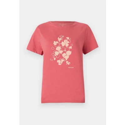Abbildung von TOM Tailor CREW NECK Tshirt print, Damen, Größe: XS, Berry red