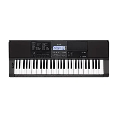 Abbildung von Casio CT X800 Keyboard mit 61 anschlagdynamischen Standardtasten und Begleitautomatik Anthrazit
