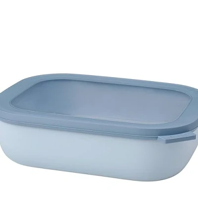 Abbildung von Mepal Multi Bowl Cirqula Rectangular Vorratsdose mit Deckel Geeignet als Luftdichte Aufbewahrungsbox für den Kühlschrank, Mikrowellengeschirr &amp; Frischhaltedosen 2000 ml Nordic Blue