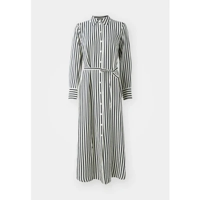 Abbildung von YAS Yaskaya LONG Shirt Dress Blusenkleid birch/black, Damen, Größe: 34, Birch/black