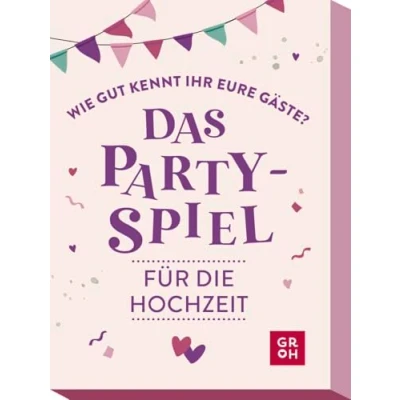 Abbildung von Wie gut kennt ihr eure Gäste? Das Partyspiel für die Hochzeit: Fragespiel Gäste und Brautpaar Spaß Unterhaltung bei jeder Hochzeitsfeier 50 Karten zum Verteilen